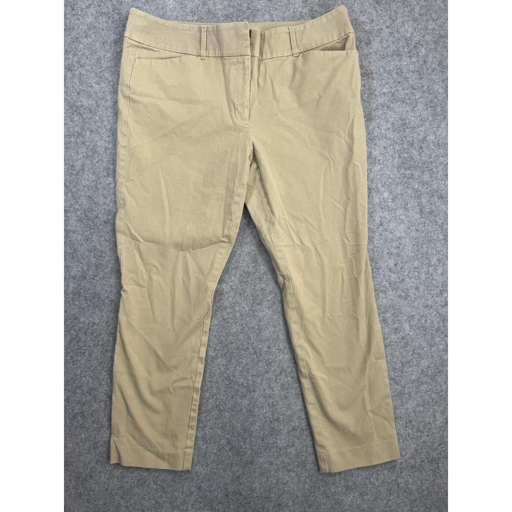 Loft Outlet Skinny Ankle Pants Size 12 Tan Khaki Womens Work Casual Trousers